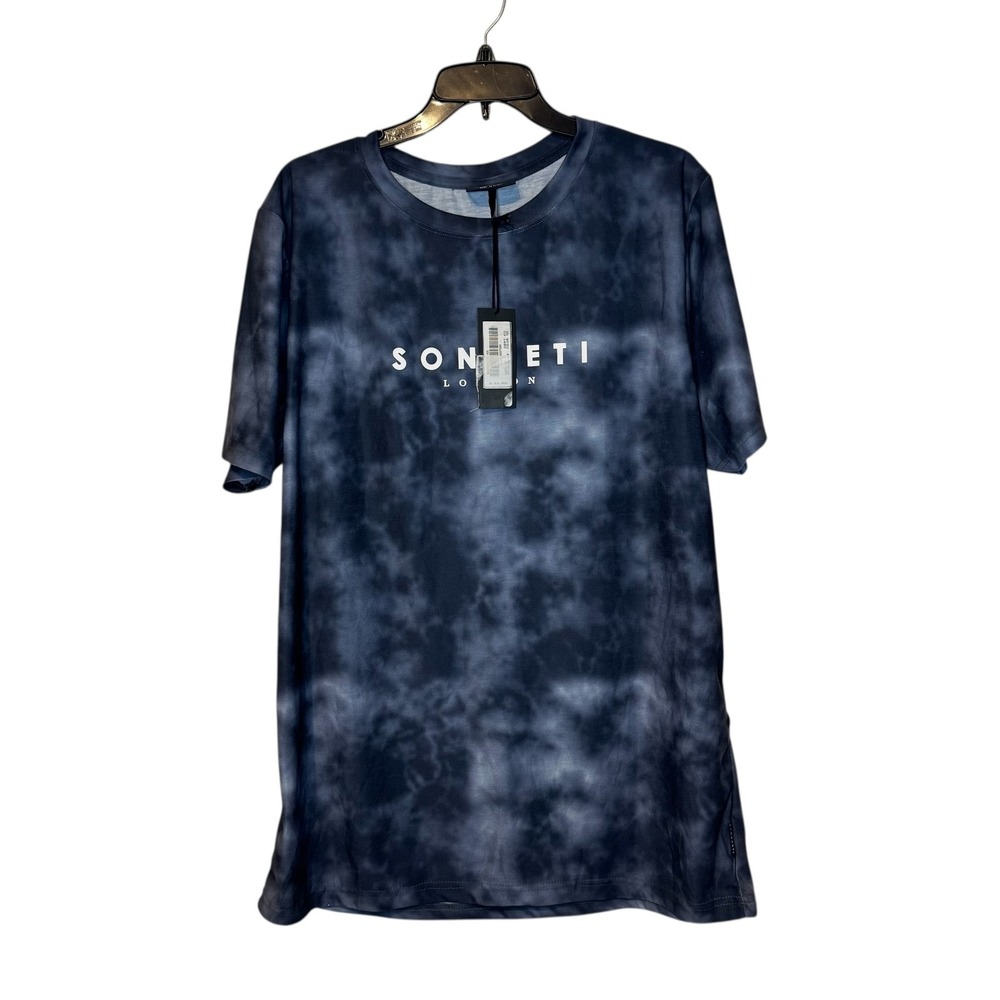 Sonneti Men's T-shirt Tie-dye‎ All-over Print Short Sleeve Crewneck Gray 2XL NWT